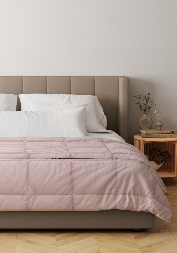 Одеяло пуховое Розовый люкс шир.  580, рис. 2