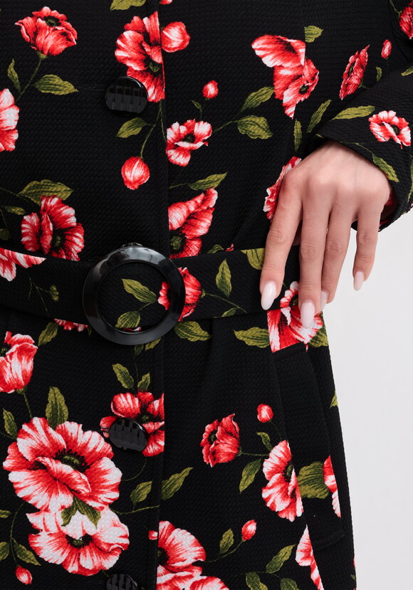 Платье на поясе с ярким принтом шир.  580, рис. 6