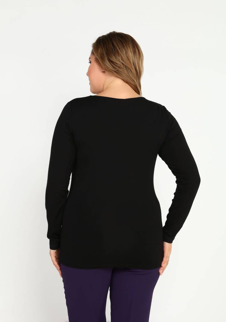 Блуза с длинным рукавом и вставкой шир.  750, рис. 15