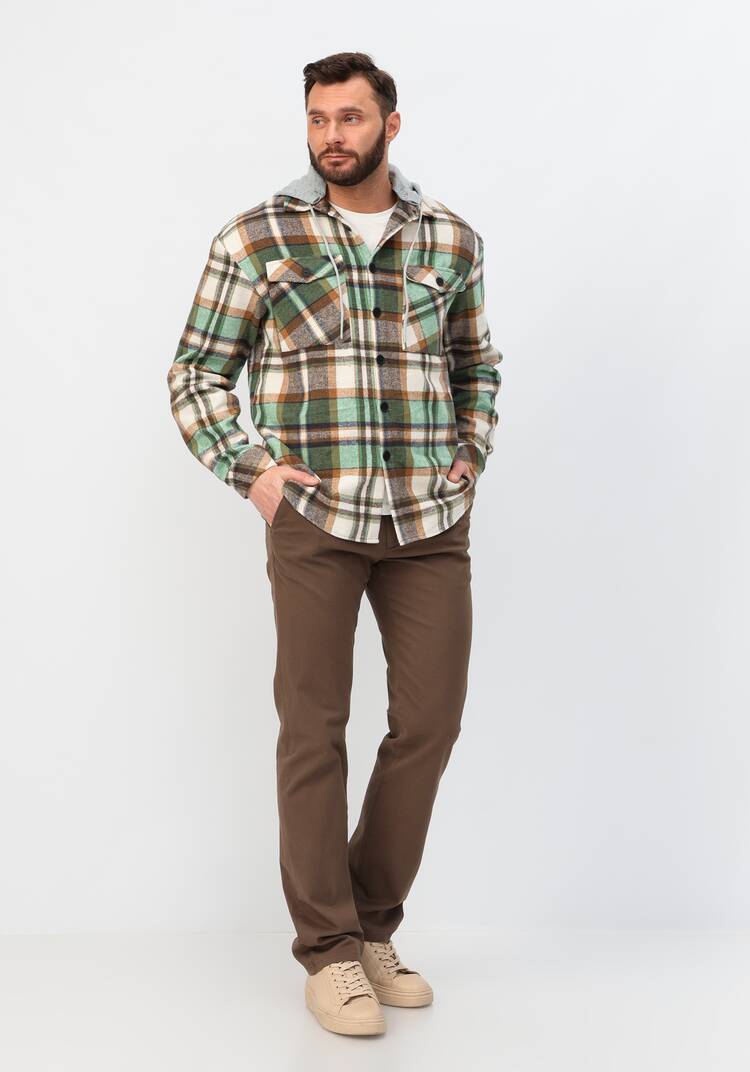 Рубашка с капюшоном в клетку шир.  750, рис. 11