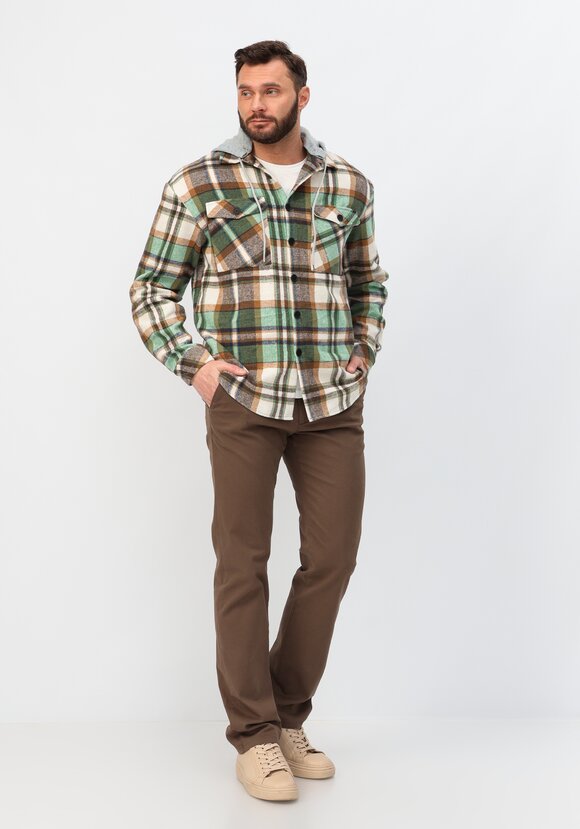 Рубашка с капюшоном в клетку шир.  580, рис. 11