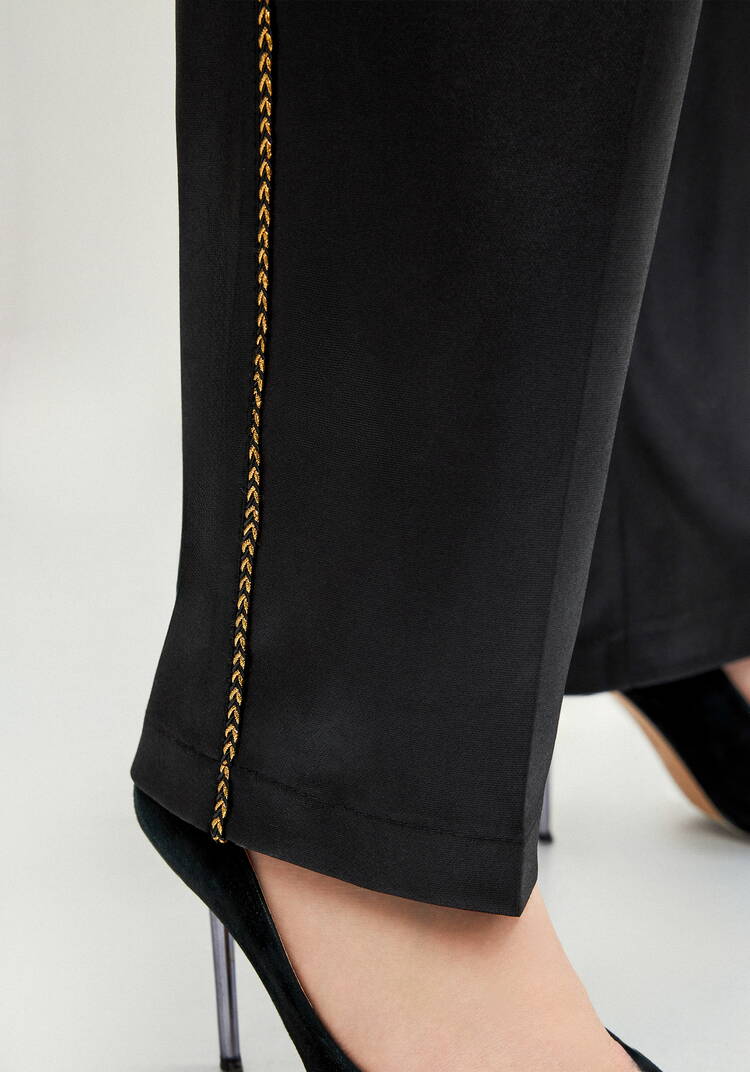 Брюки прямые с кантами по бокам шир.  750, рис. 6