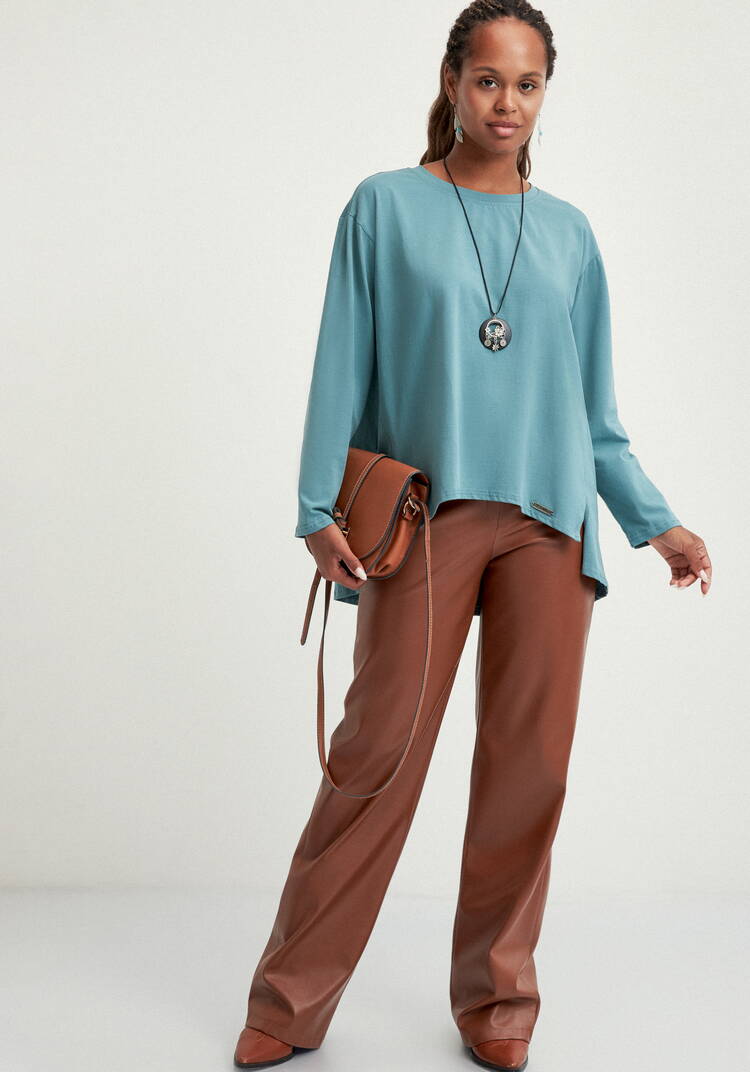 Туника свободного силуэта с разрезами шир.  750, рис. 20