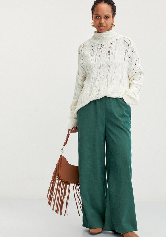 Брюки вельветовые широкие на резинке шир.  580, рис. 16