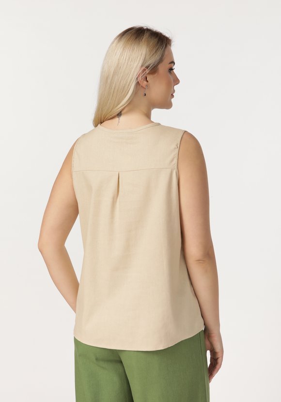 Блуза без рукавов с круглым вырезом шир.  580, рис. 18