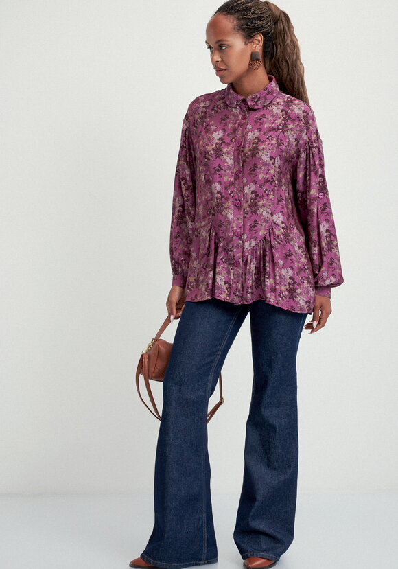 Блуза со сборкой в рельефах шир.  580, рис. 2