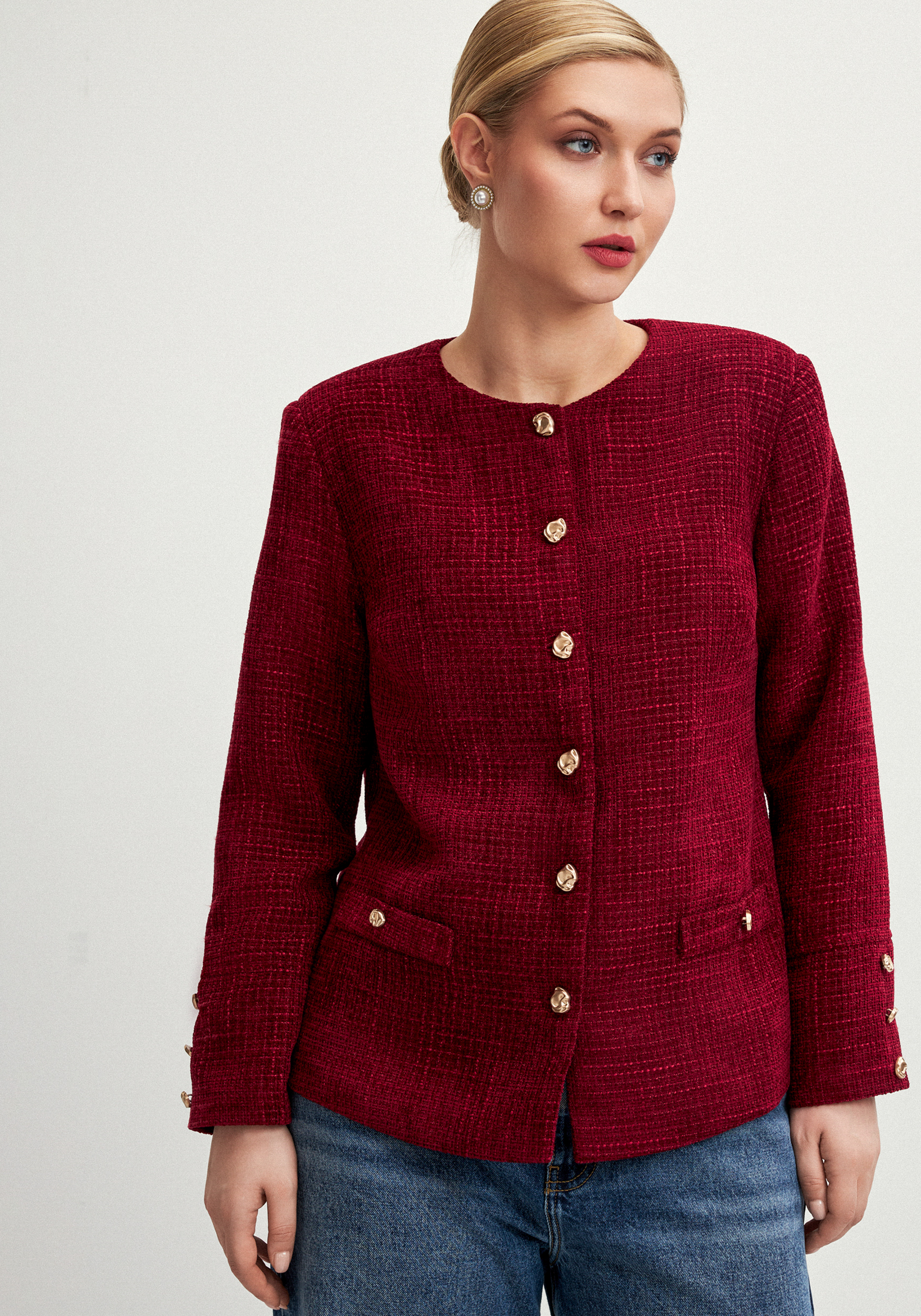 Жакет на подкладе из твида 1899₽