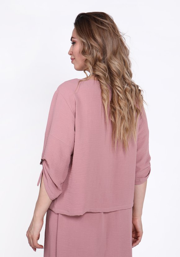 Блуза с патой на рукаве шир.  580, рис. 2