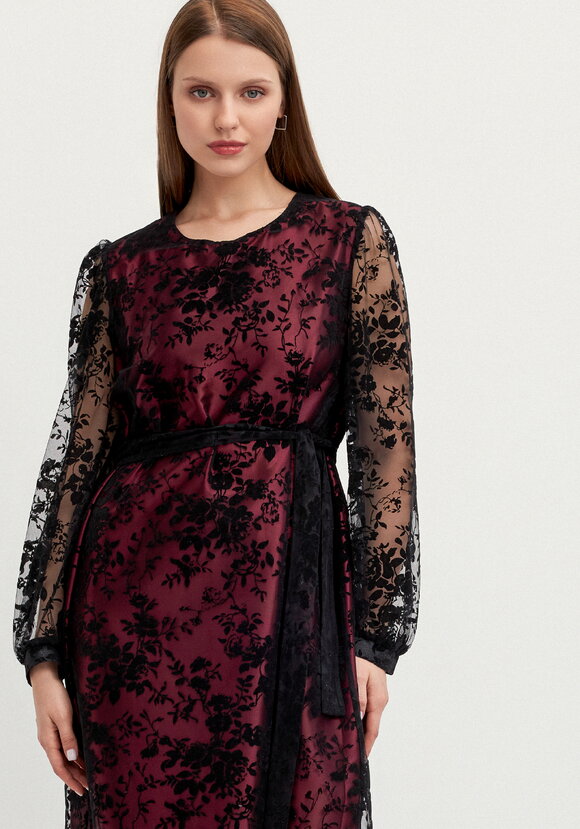 Платье из бархата свободного кроя шир.  580, рис. 10