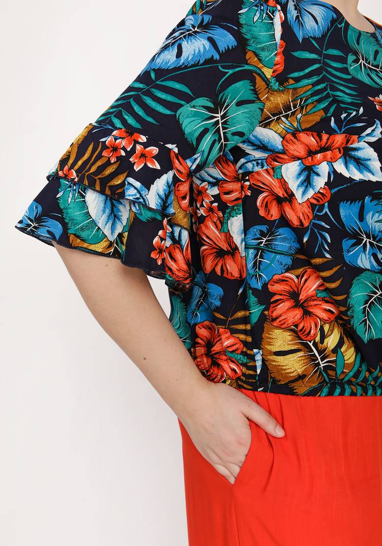 Блуза Яркие тропики шир.  750, рис. 20