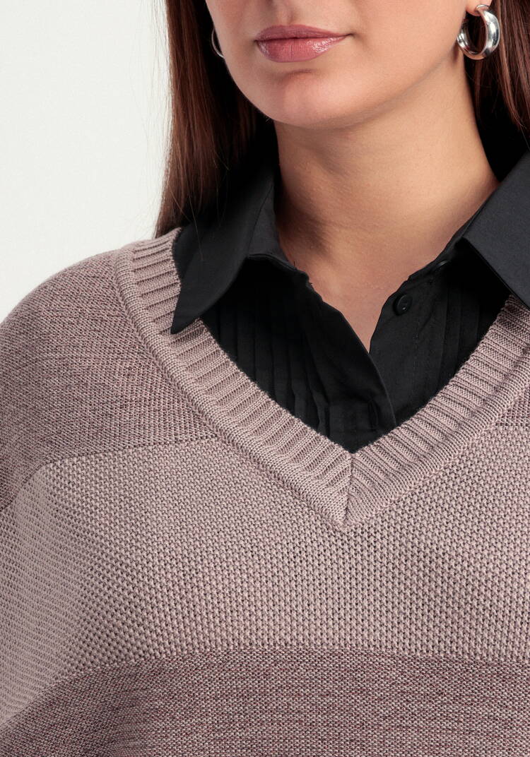 Жилет с V-образным вырезом свободного кроя шир.  750, рис. 21