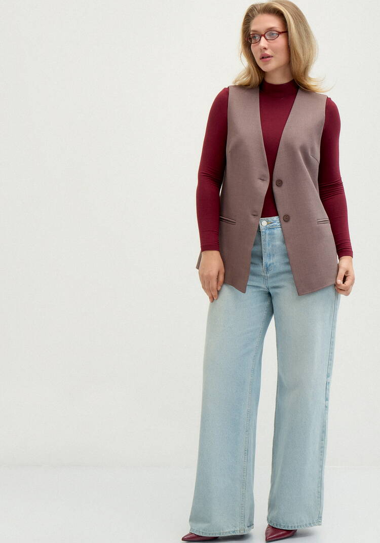 Жилет классический на подкладке шир.  750, рис. 7