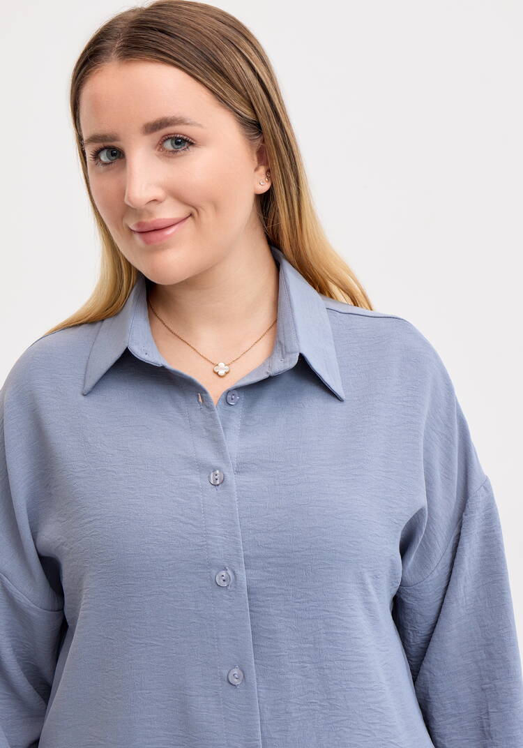 Рубашка свободного кроя с ассиметричным низом шир.  750, рис. 29