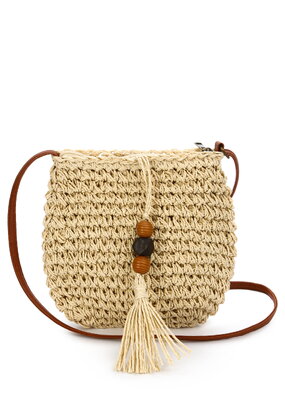 Сумка через плечо плетенная