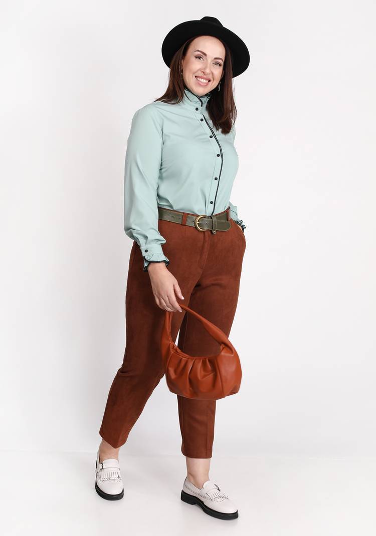 Блуза с двойной рюшей шир.  750, рис. 11