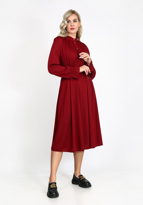 Платье свободного кроя с поясом в комплекте шир.  580, рис. 6