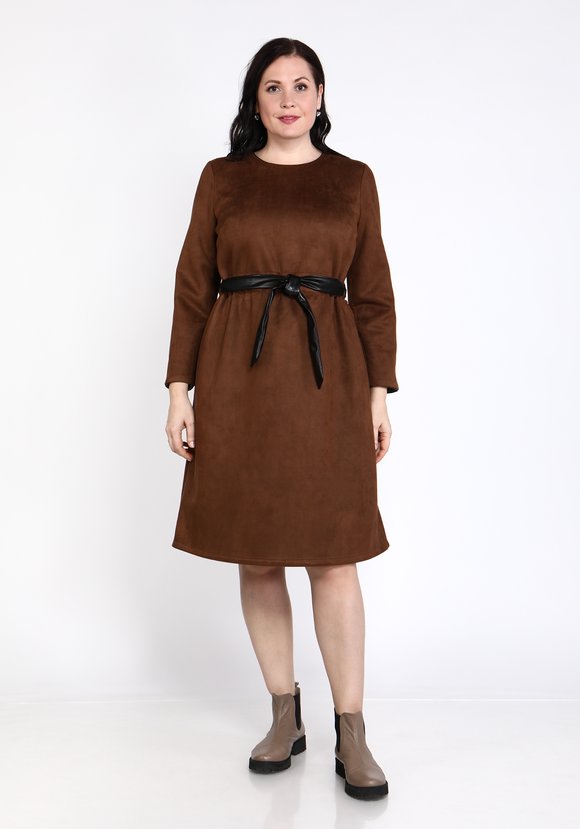 Платье с кулиской из эко-замши шир.  580, рис. 5