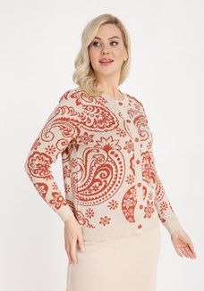 Кардиган с рисунком пейсли