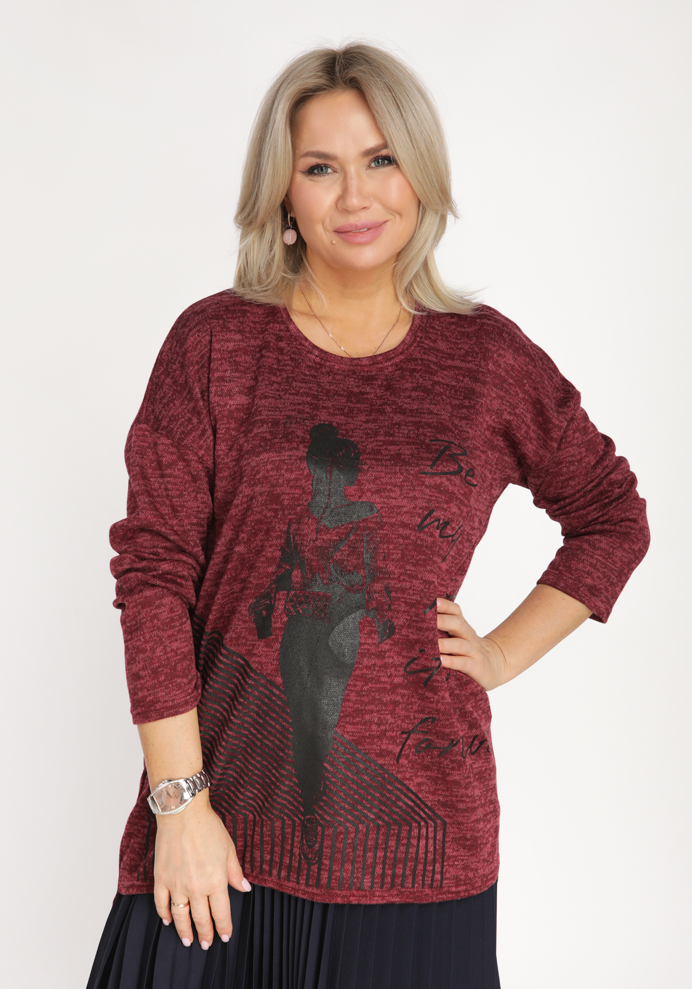 

Туника «Модный показ», Бордовый