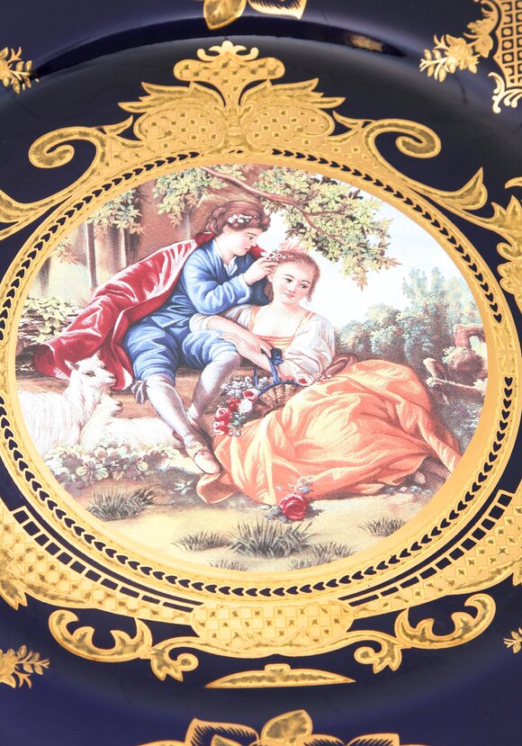 Набор кобальтовых тарелок, 2 шт. шир.  580, рис. 12