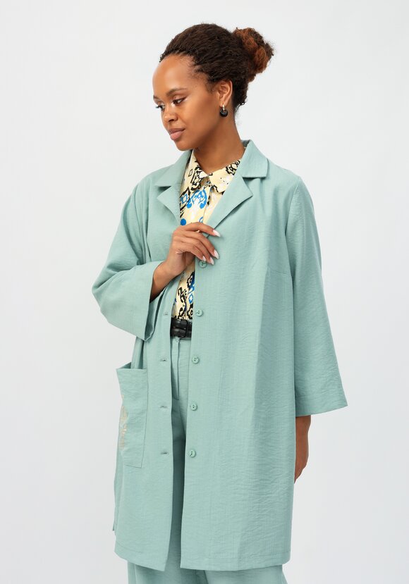 Кардиган с принтом на пуговицах шир.  580, рис. 8