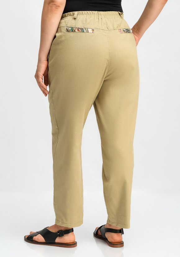 Брюки с контрастной отделкой шир.  580, рис. 3