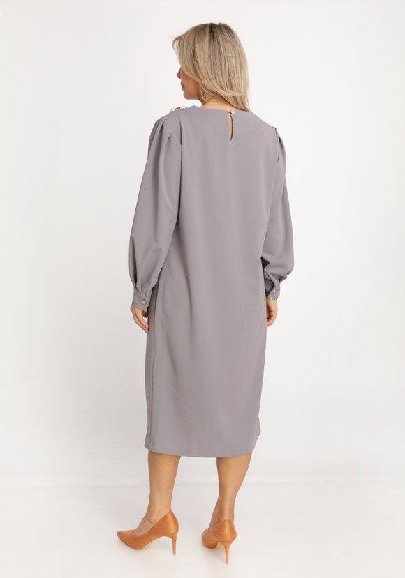 Платье с асимметричными мягкими складками шир.  580, рис. 2