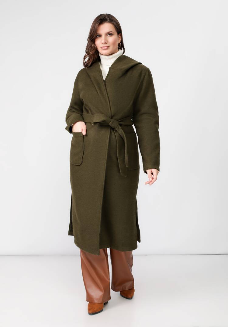 Пальто удлиненное с поясом шир.  750, рис. 32