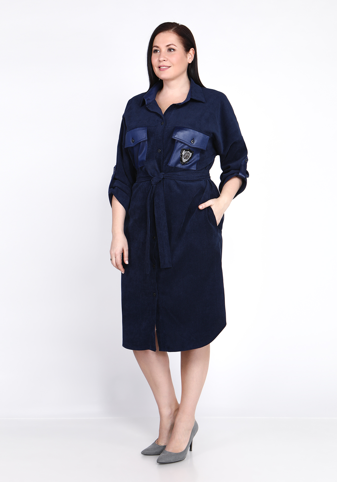 Платье "Секрет Моды" Lomara, размер 52, цвет синий - фото 10