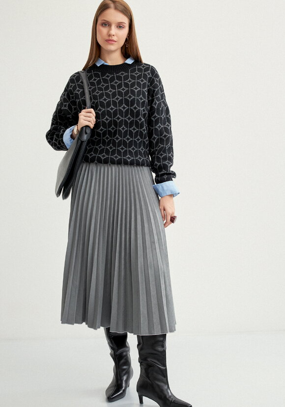 Юбка плиссированная на резинке трикотажная шир.  580, рис. 15