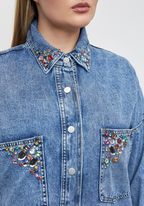 Джинсовая куртка Магия кристалов шир.  580, рис. 5