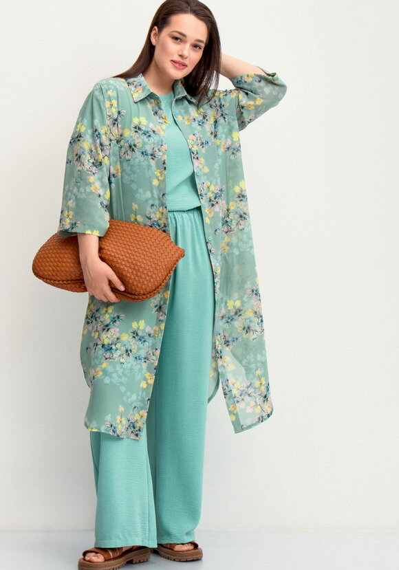 Блуза с круглой горловиной и разрезами шир.  580, рис. 2