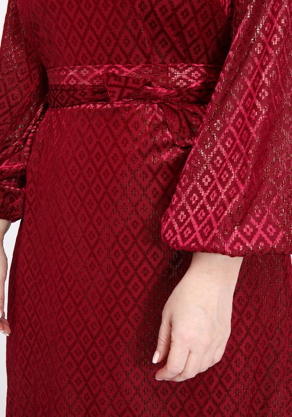 Платье с бархатным рисунком и люрексом шир.  580, рис. 5