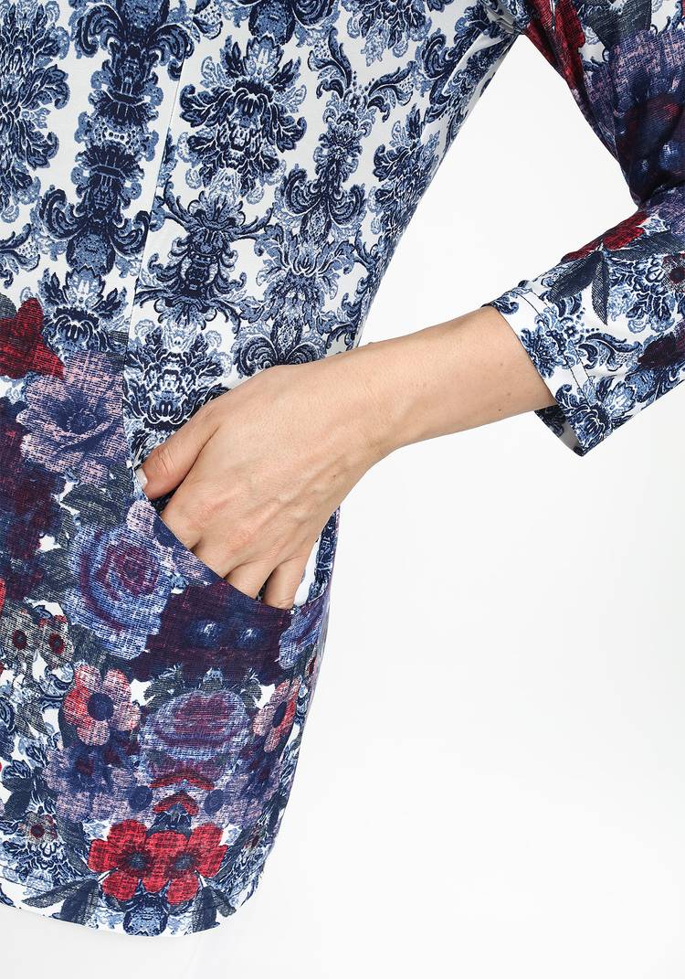 Туника базовая принтованная с карманами шир.  750, рис. 8