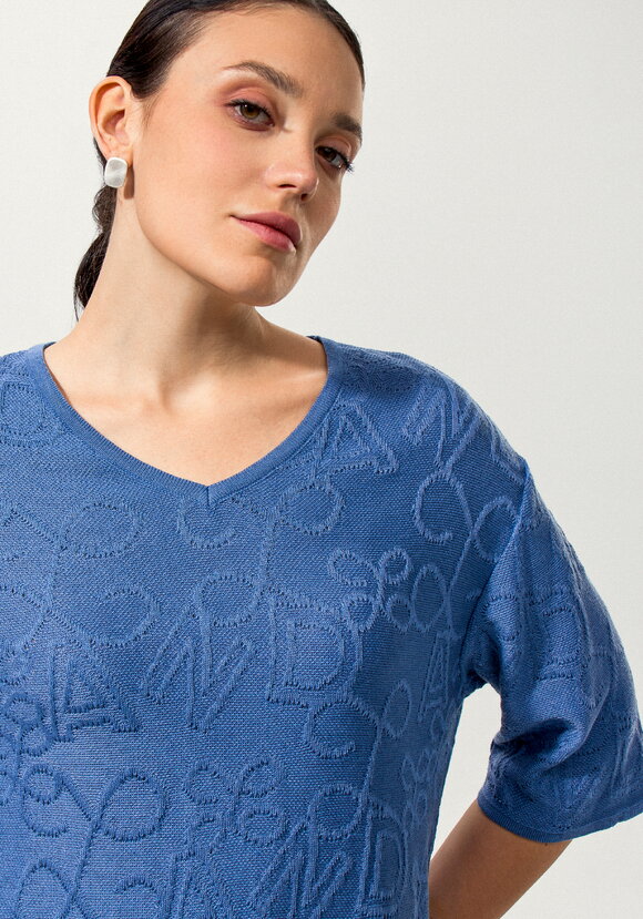 Туника с фактурным рисунком и рукавом 1/2 шир.  580, рис. 12