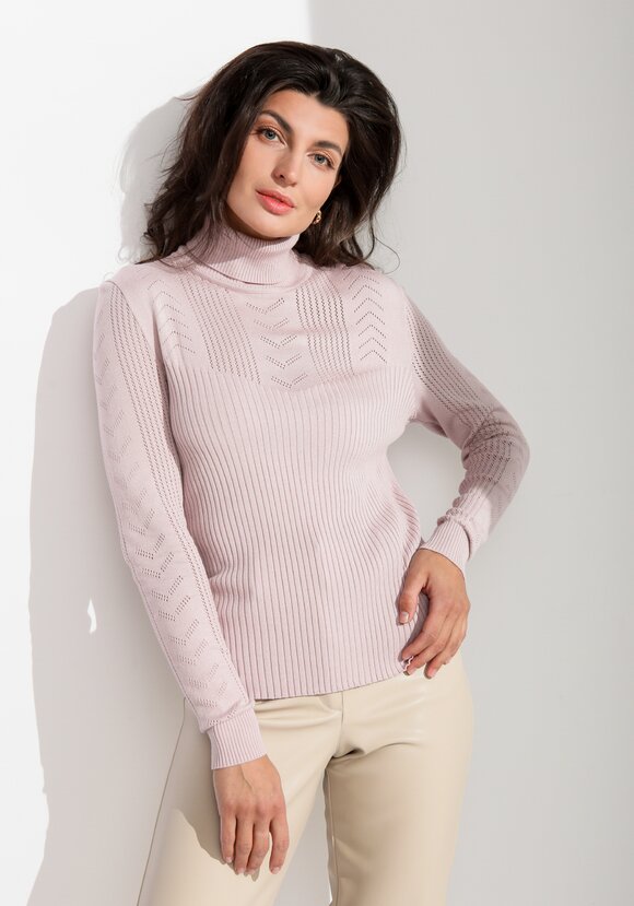 Водолазка из вискозы с ажурным узором шир.  580, рис. 1