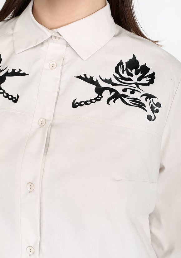 Рубашка Цветочный элемент шир.  580, рис. 8