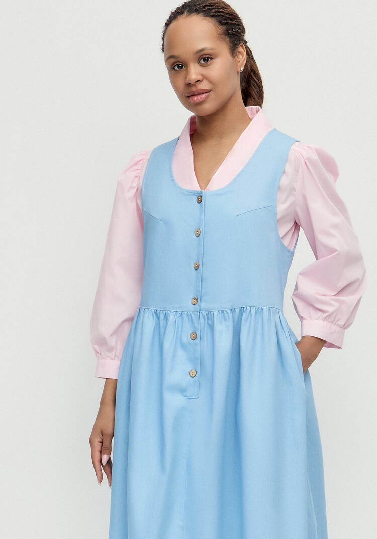 Сарафан оверсайз с отрезной линией талии шир.  750, рис. 10