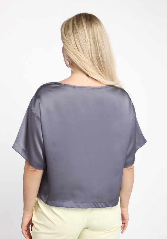 Блуза комфортного свободного кроя шир.  580, рис. 9