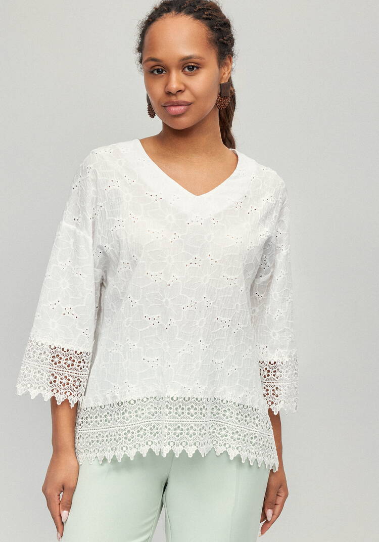 Блуза с кружевом Джулия шир.  750, рис. 4