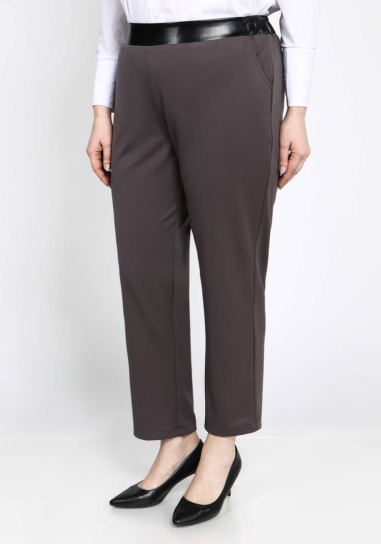 Брюки с поясом из эко-кожи шир.  750, рис. 9