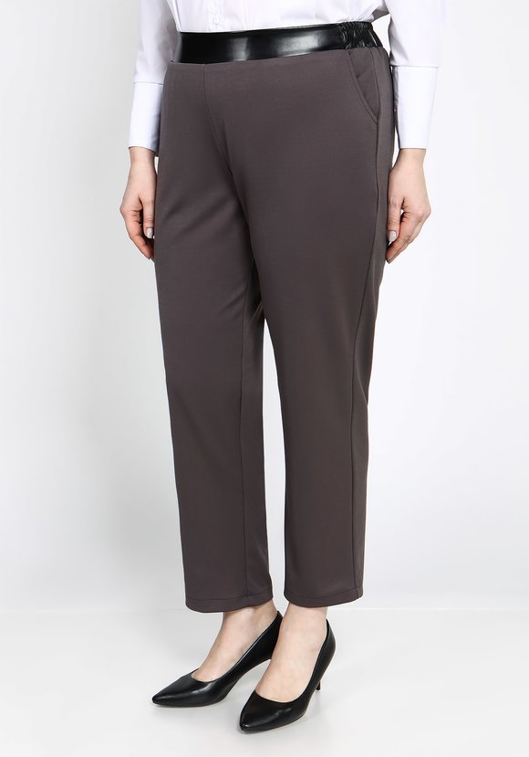 Брюки с поясом из эко-кожи шир.  580, рис. 9