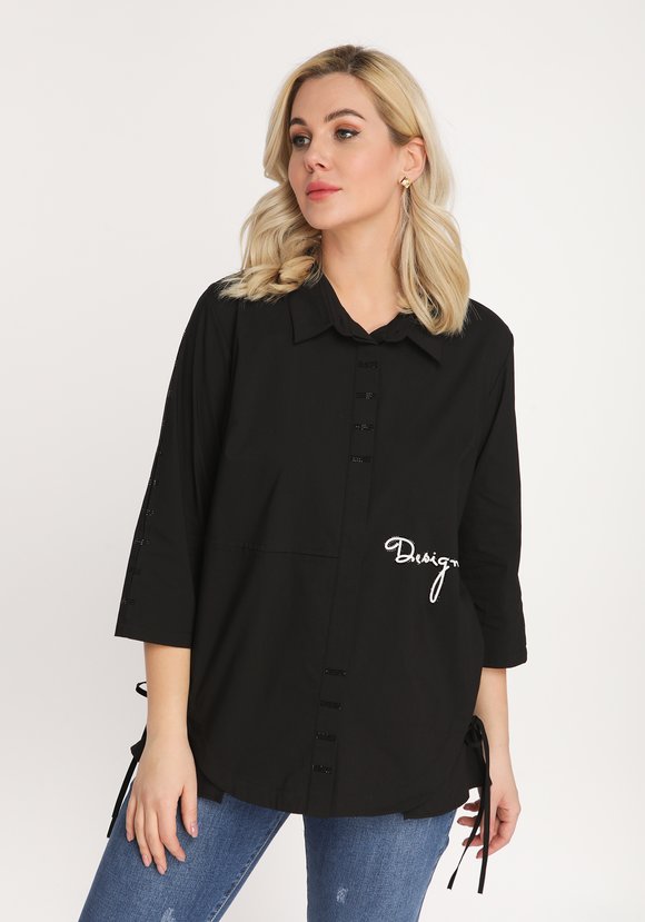 Рубашка с принтом и стразами шир.  580, рис. 9