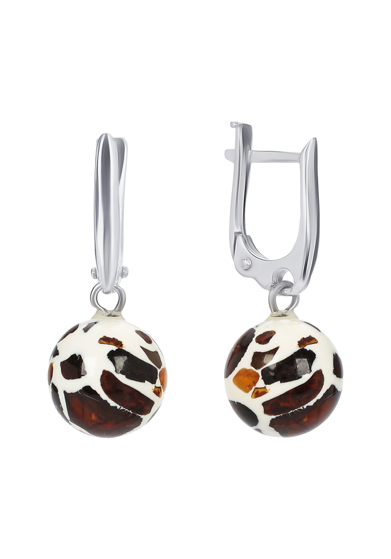 Серьги "Янтарная искра"