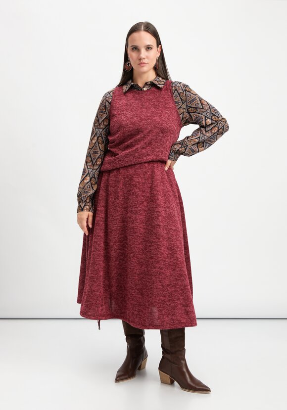 Юбка А-силуэта с кулиской по низу шир.  580, рис. 10