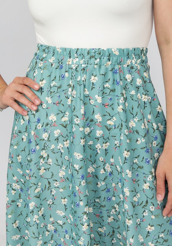 Комплект: блузат+юбка c цветочным принтом шир.  580, рис. 28