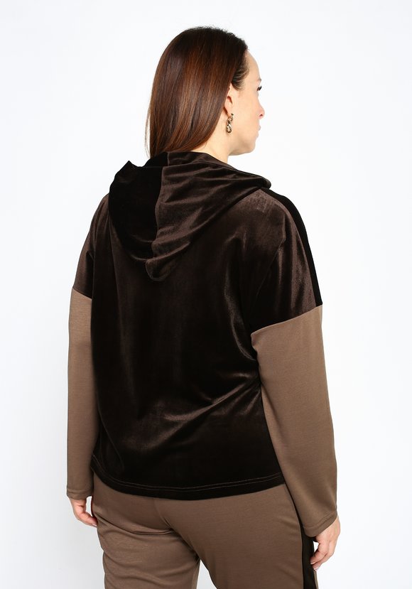 Худи из бархата с капюшоном шир.  580, рис. 6