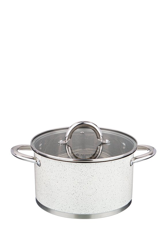 Кастрюля со стеклянной крышкой серия Мрамор шир.  580, рис. 9