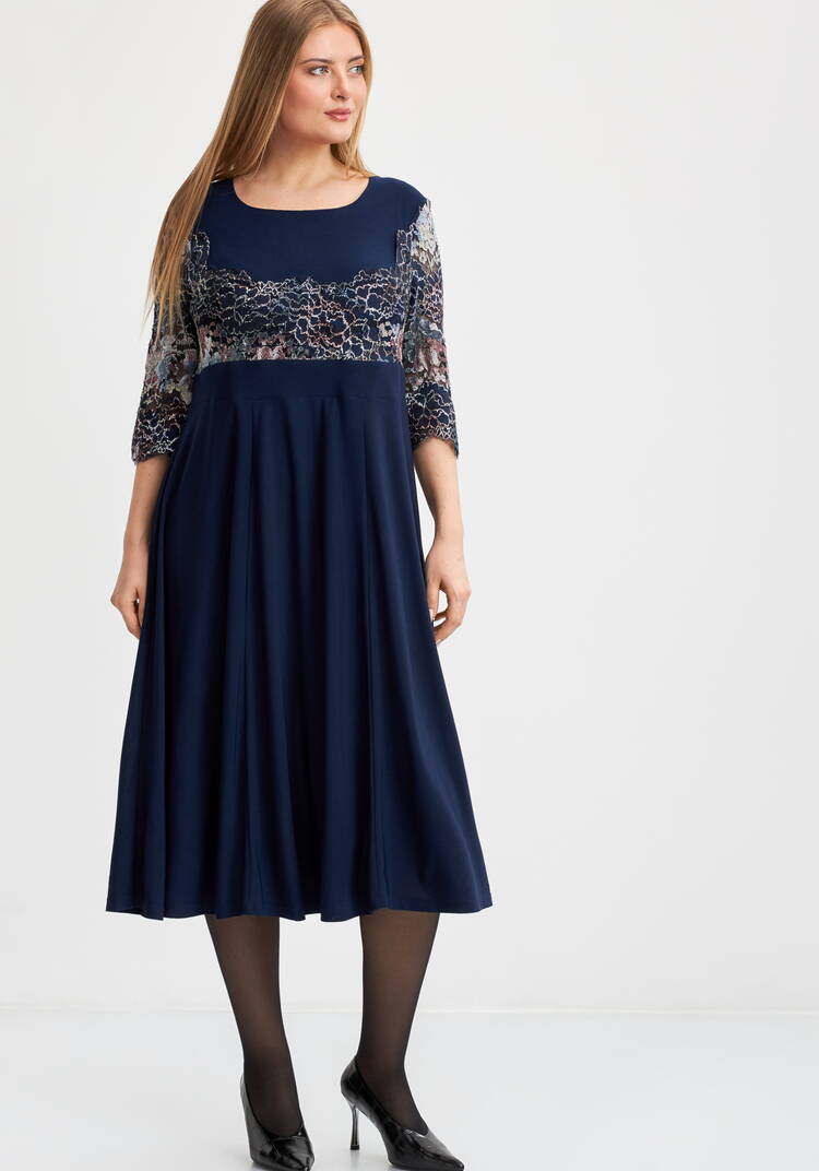 Платье Мальвина с отделкой из кружева шир.  750, рис. 6