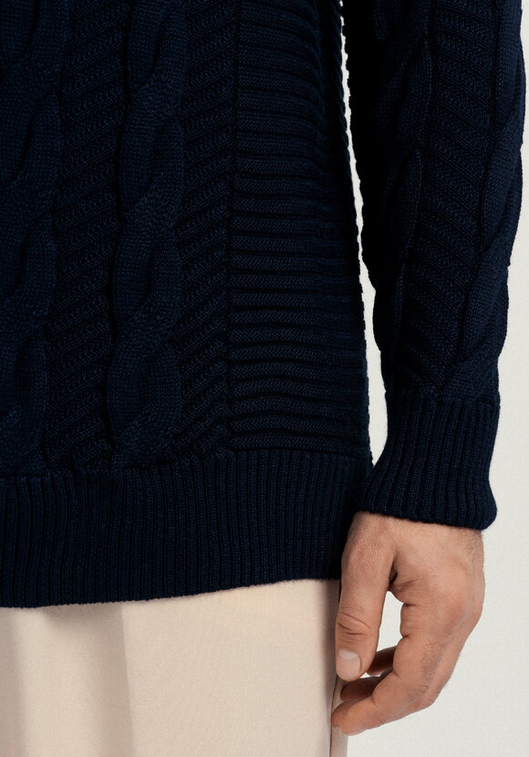 Джемпер мужской с фактурными косами шир.  580, рис. 6